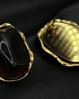 Brown Molten Gloss Earrings