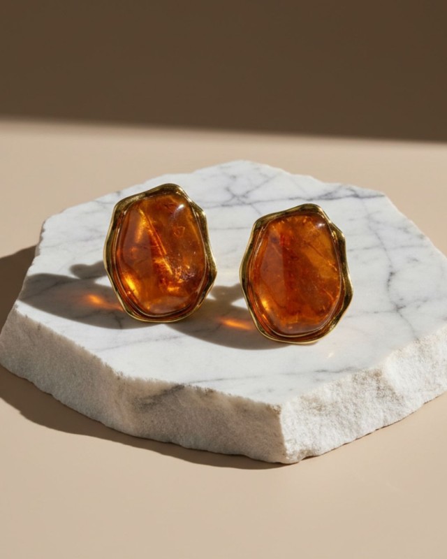 Amber Molten Gloss Earrings