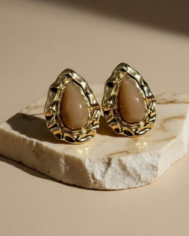 Brown Drop Earrings