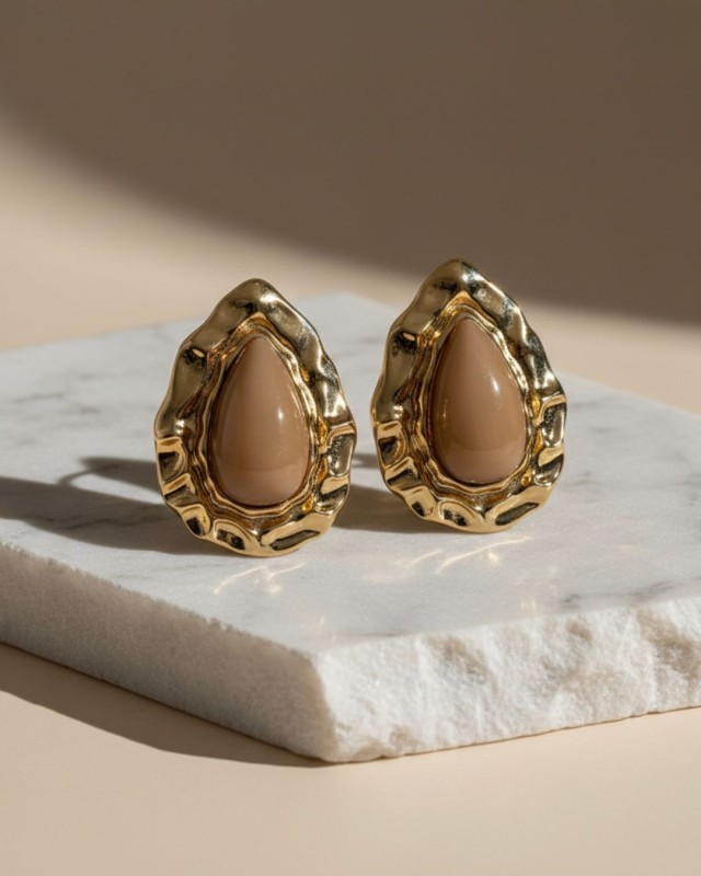 Brown Drop Earrings