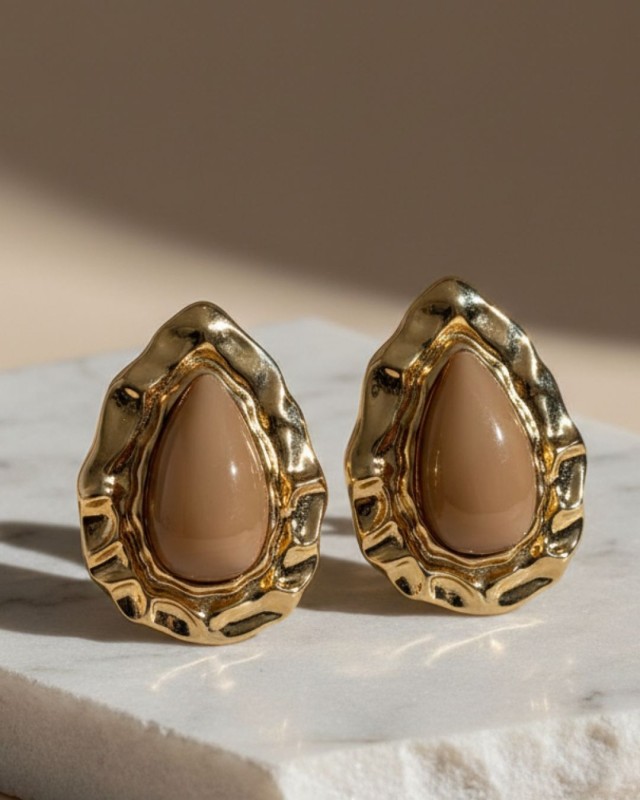 Brown Drop Earrings