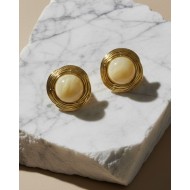 Vintage Earrings Ivory