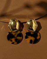 Tortoise Drop Earrings