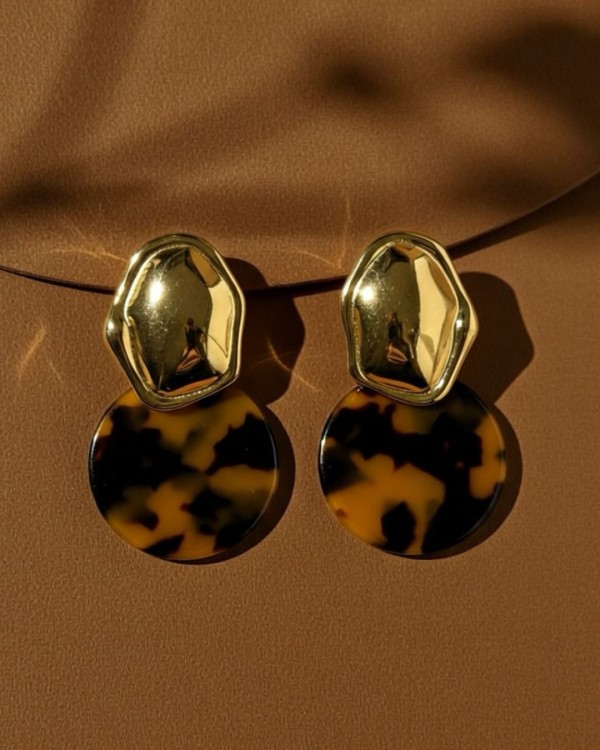 Tortoise Drop Earrings