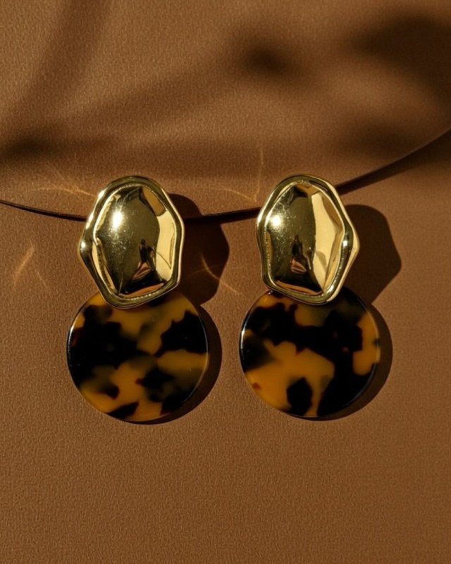 Tortoise Drop Earrings