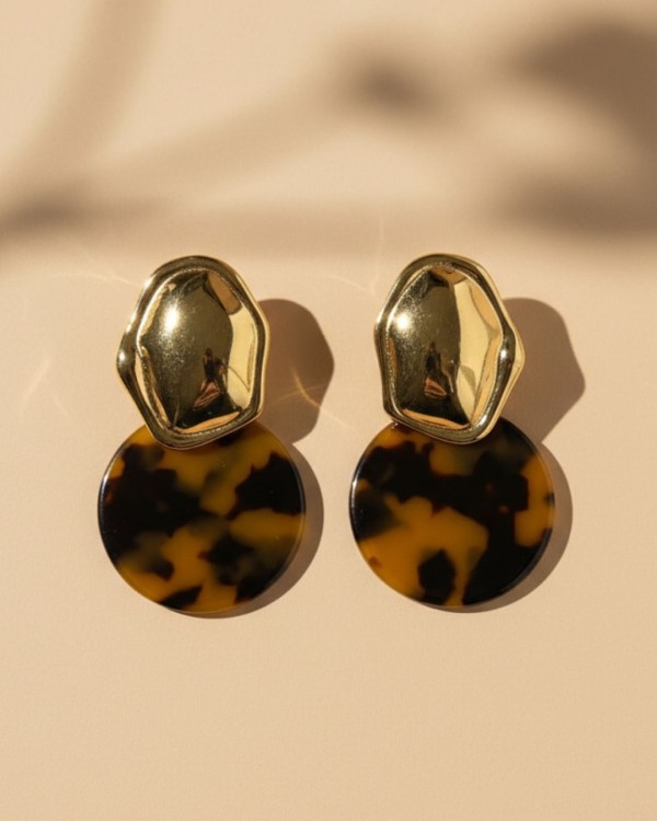 Tortoise Drop Earrings
