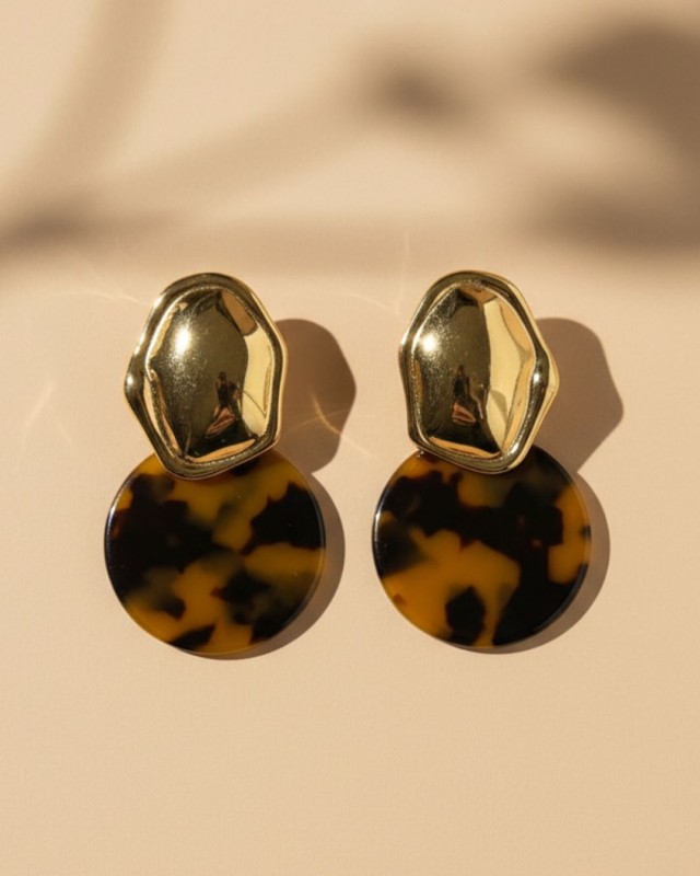 Tortoise Drop Earrings