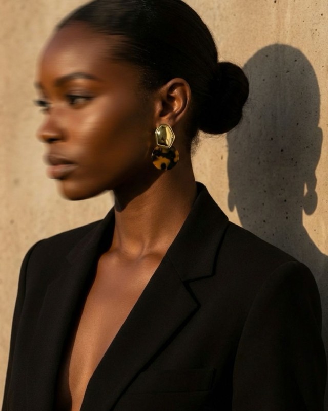 Tortoise Drop Earrings
