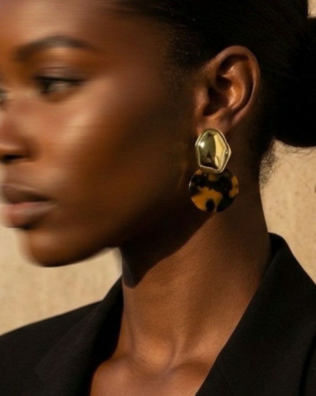 Tortoise Drop Earrings