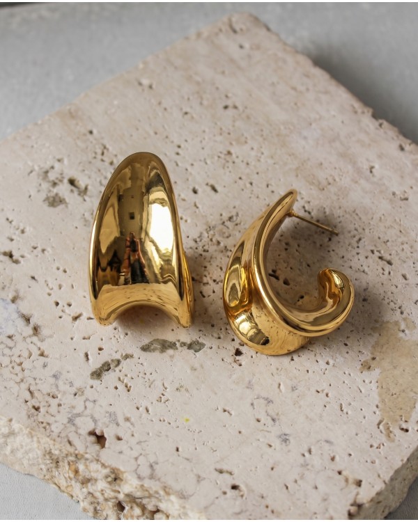 Gold Chunky Drop Earrings