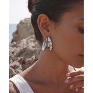 Silver Chunky Drop Earrings