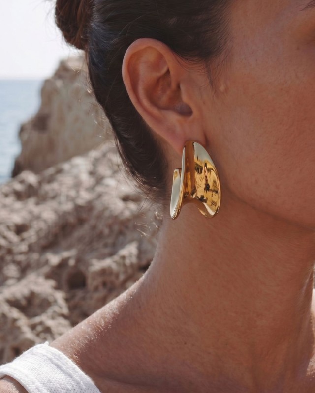 Gold Chunky Drop Earrings