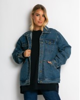 Jean jacket vintage style μπλε