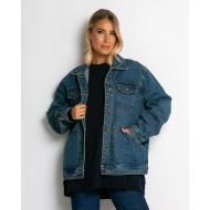 Jean jacket vintage style μπλε