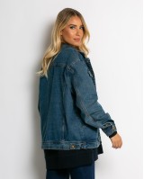 Jean jacket vintage style μπλε