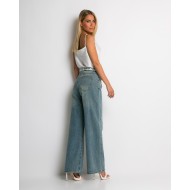 Jean με δαντέλα στη ζώνη denim