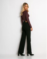 Jean καμπάνα wide leg push up μαύρο