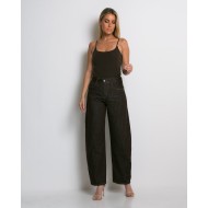Wide-Leg jean με tobacco ραφές