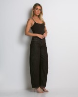Wide-Leg jean με tobacco ραφές