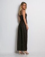 Wide-Leg jean με tobacco ραφές