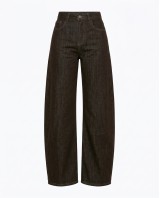 Wide-Leg jean με tobacco ραφές