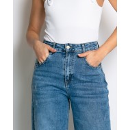 Jean loose fit ψηλόμεσο denim