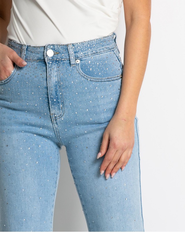 Jean με στρας denim Jean με στρας denim