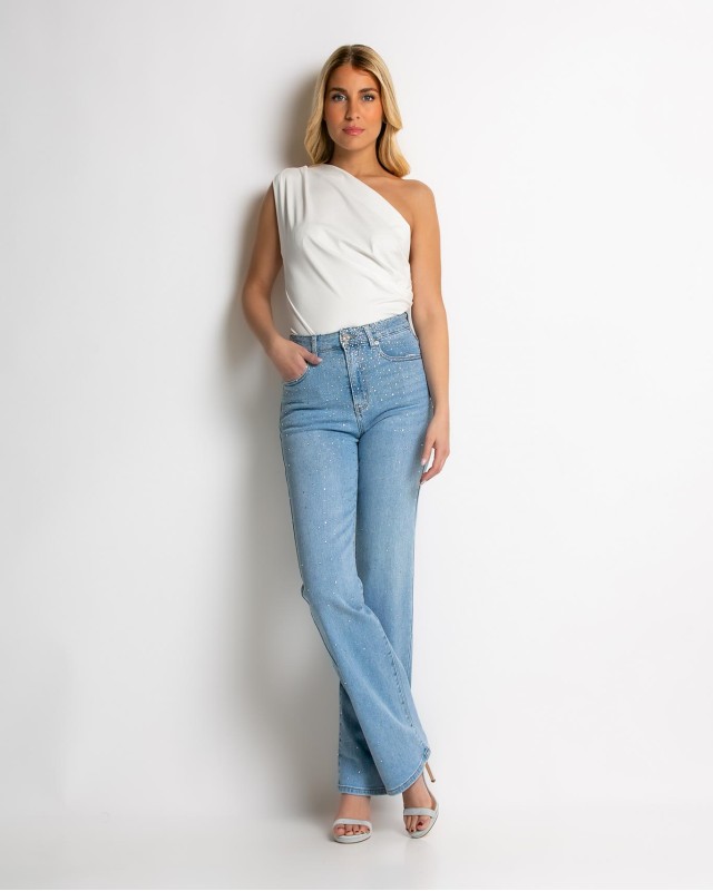 Jean με στρας denim Jean με στρας denim
