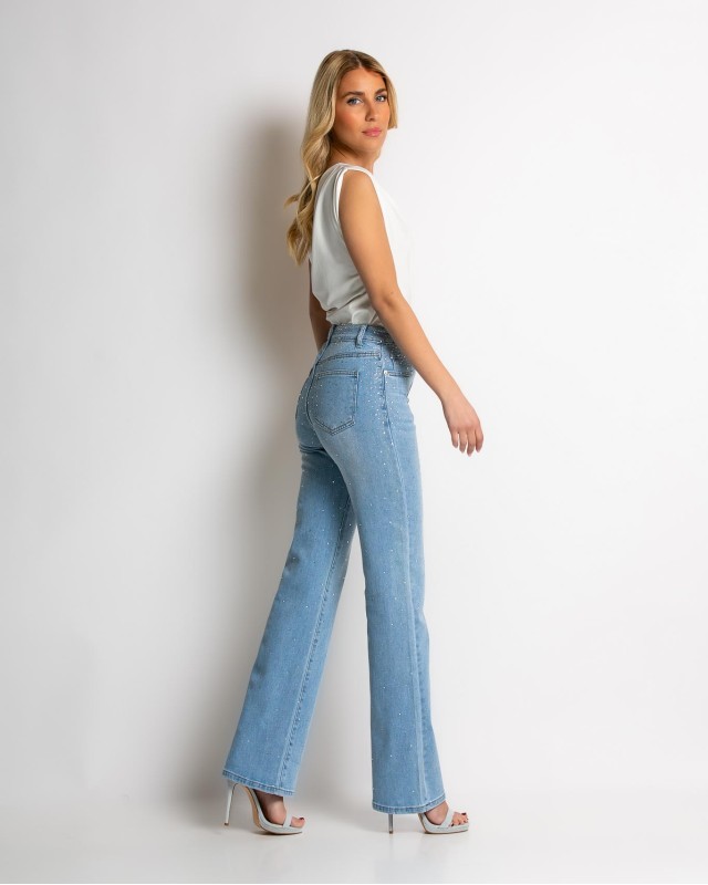 Jean με στρας denim Jean με στρας denim