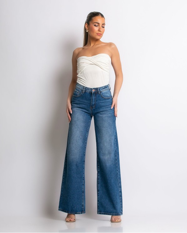 Jean wide leg denim