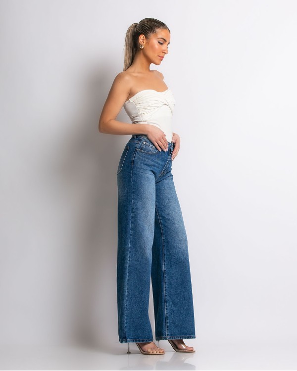 Jean wide leg denim