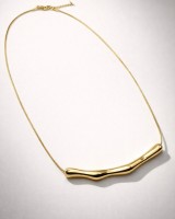 Gold Organic Bar Necklace