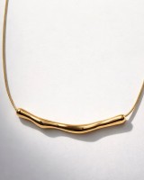 Gold Organic Bar Necklace
