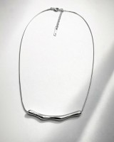 Silver  Organic Bar Necklace