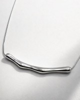 Silver  Organic Bar Necklace