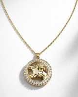 Gold Crystal Panther Necklace