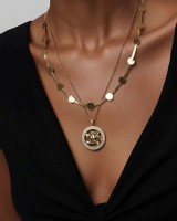 Gold Crystal Panther Necklace