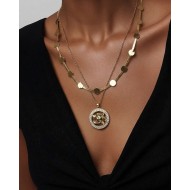 Gold Crystal Panther Necklace