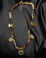 Leopard Heart & Flower Necklace
