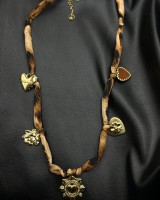 Leopard Heart & Flower Necklace