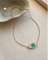 Evil Eye Necklace white