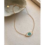 Evil Eye Necklace white