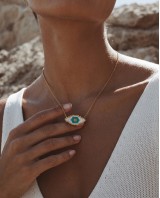 Evil Eye Necklace white