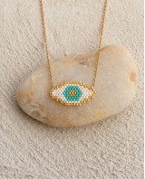 Evil Eye Necklace white