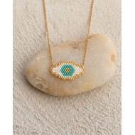 Evil Eye Necklace white