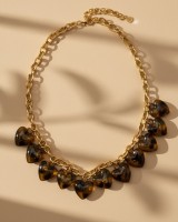 Vintage Amber Hearts Necklace