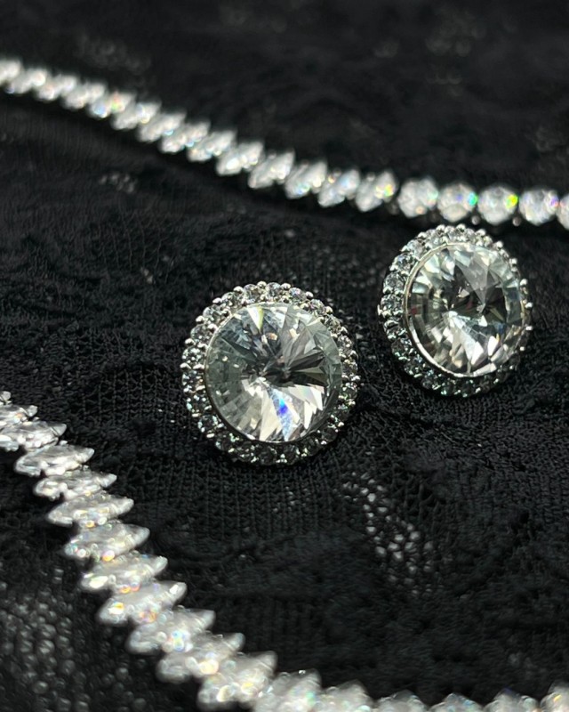 Marquise Riviera Necklace silver