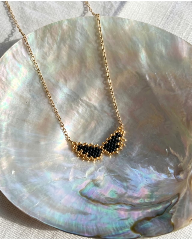 Wings necklace black
