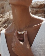 Wings necklace white