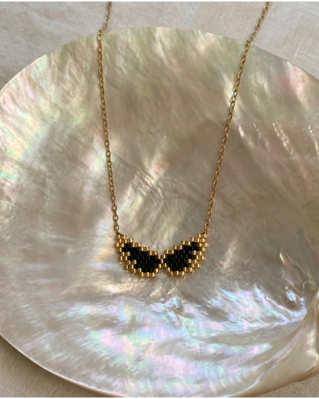 Wings necklace black